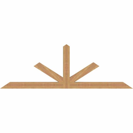 Ekena Millwork Saratoga Smooth Timber Gable Bracket, Western Red Cedar, 72"W x 24"H x 3 1/2"D x 3 1/2"F, 8/12 Pitch GBW072X24X0404SAR00SWR
